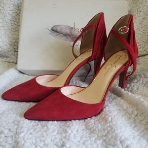 Jessica Simpson Red Suede Heels